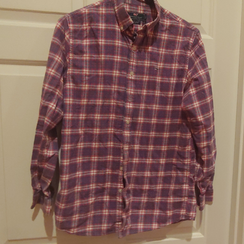 Boys Vineyard Vines flannel button down shirt